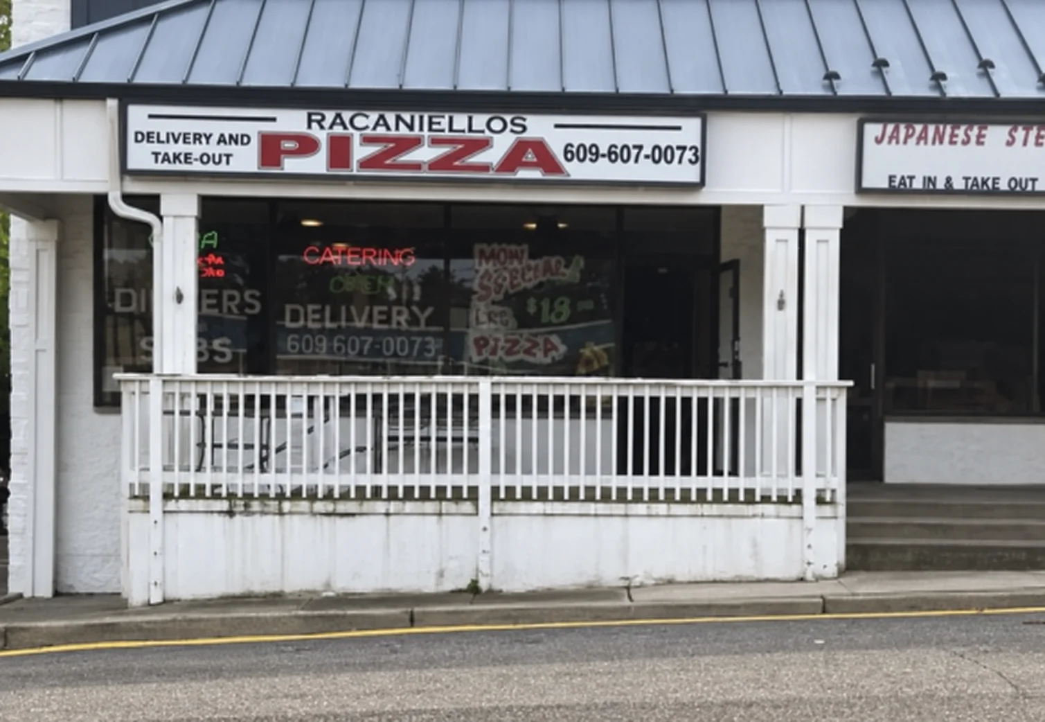 Racaniello’s Pizzeria storefront on West Bay Avenue